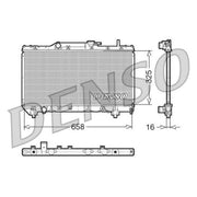 Denso Engine Radiator fits Toyota Carina E VI 1992-1997 1.6 1.8 2.0
