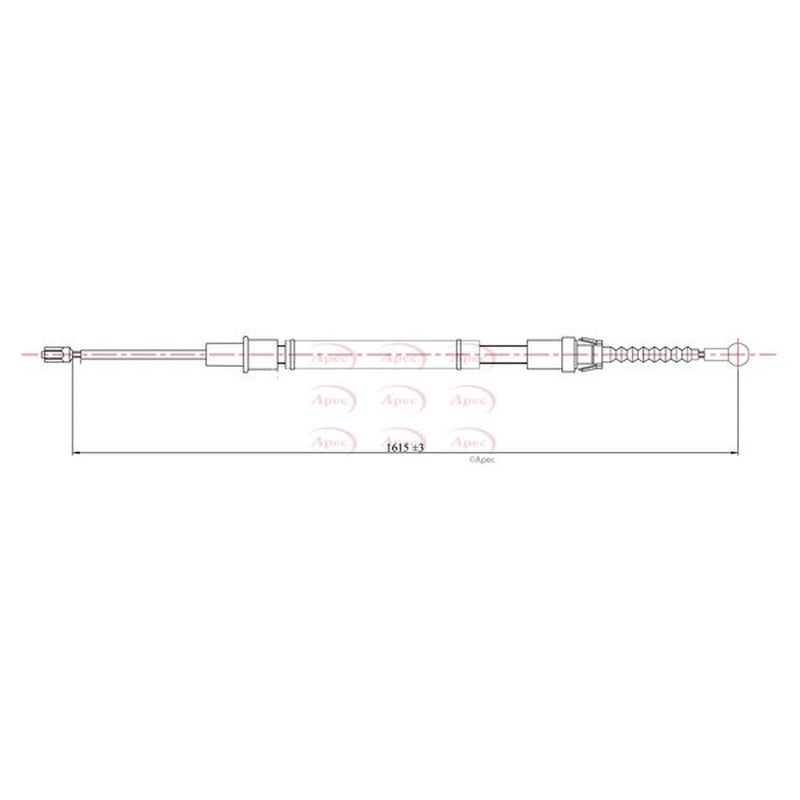 Apec Handbrake Cable Right Rear CAB1603