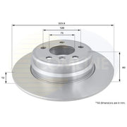 Comline 2 x Solid Rear Brake Discs ADC1708