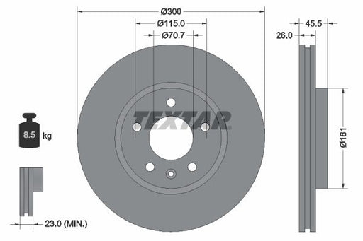 Textar 92205605 Brake Disc