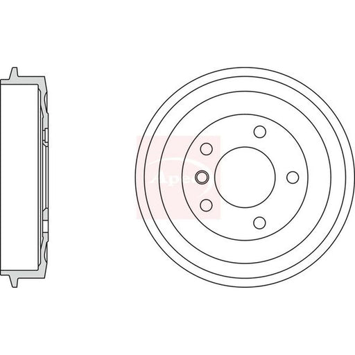 Apec Brake Drum Assembly Rear DRM9513
