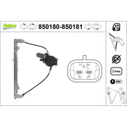 Valeo Electric Window Regulator Lifter Right Front 850181