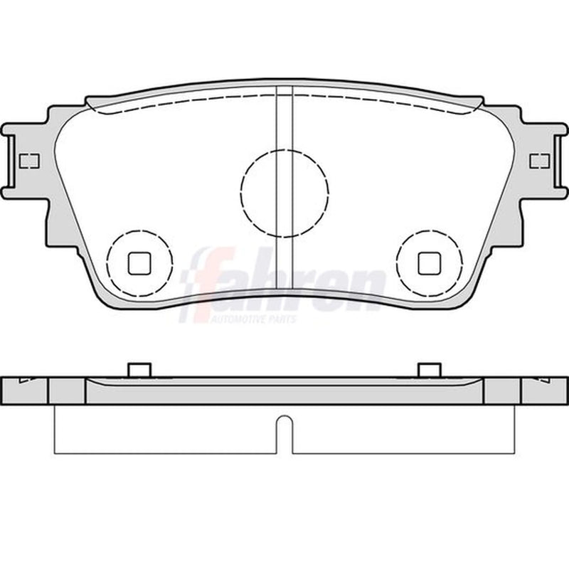 Fahren Rear Brake Pad Set fits Mitsubishi Eclipse Cross 2017 on 1.5