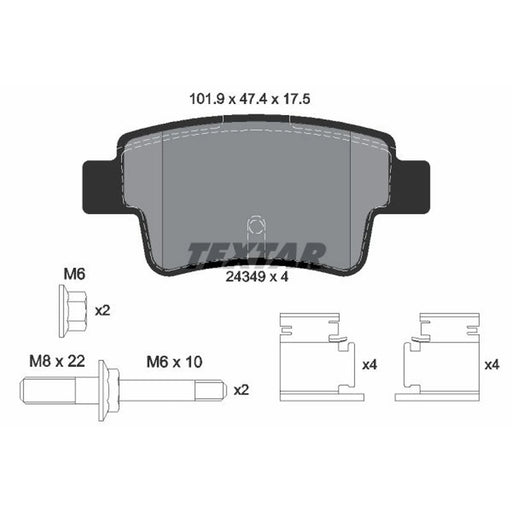 Textar Rear Brake Pad Set 2434903