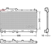 Denso Engine Radiator DRM36025