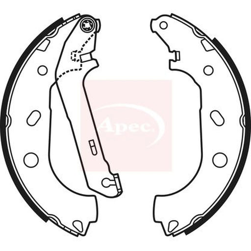 Apec Brake Shoe Set Axle Kit SHU658