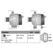 Denso Car Alternator 12V fits Land Rover Range Rover Sport I 2006-2013 3.6