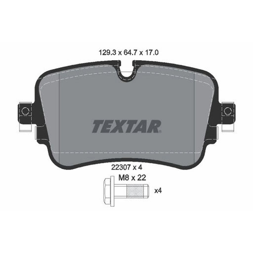 Textar Rear Brake Pad Set 2230701
