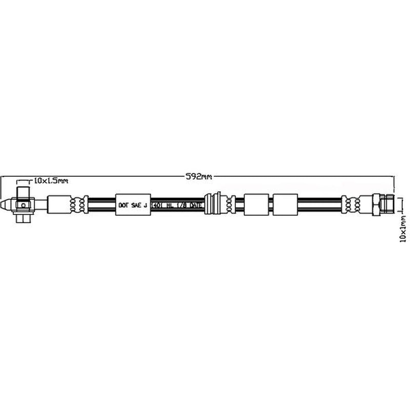 Abtex Brake Hydraulic Hose Line Right ABH1140