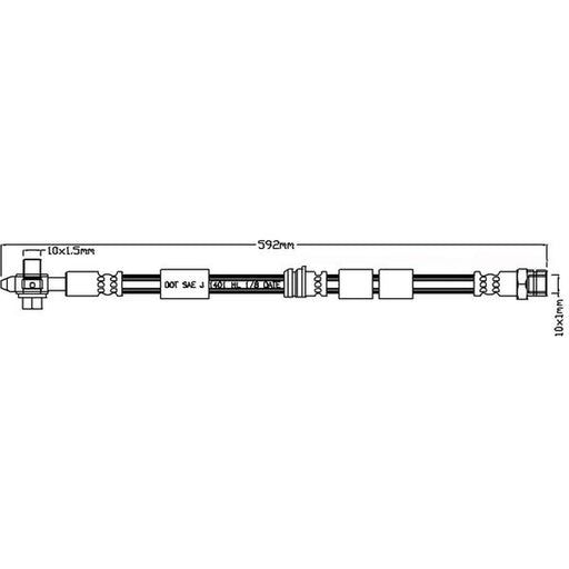 Abtex Brake Hydraulic Hose Line Right ABH1140