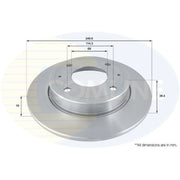 Comline 2 x Solid Rear Brake Discs ADC0372-x2