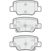 Fahren Rear Brake Pad Set fits Toyota Verso 2009-2018 1.6 1.8 2.0 2.2