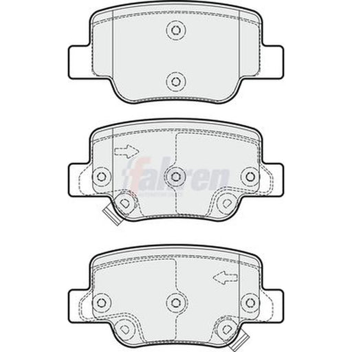 Fahren Rear Brake Pad Set FBP3714