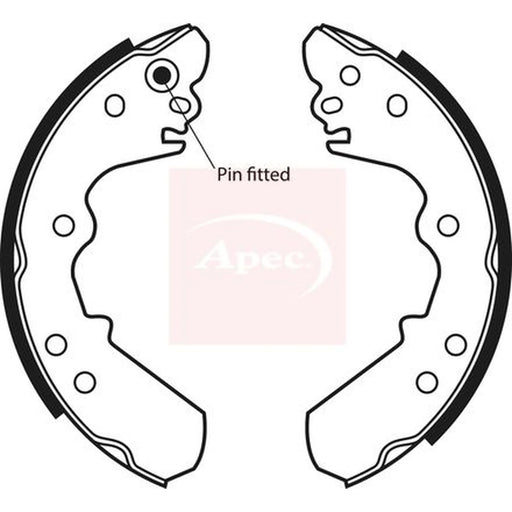 Apec Brake Shoe Set Axle Kit SHU507