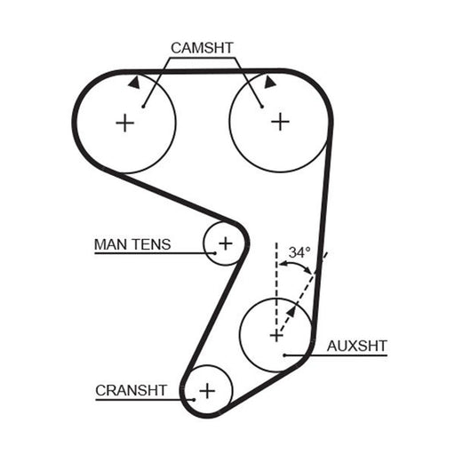 Gates Timing Belt Cambelt 146 Teeth 5005