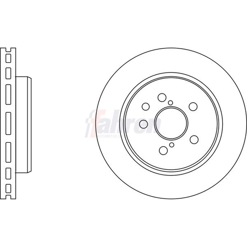 Fahren 2 x Vented Rear Brake Discs FBD6525-x2