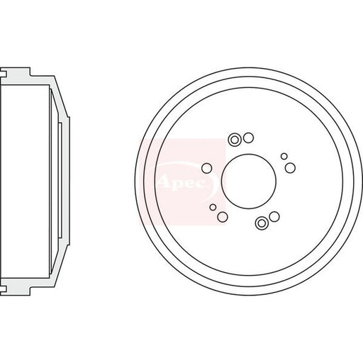 Apec Brake Drum Assembly Rear DRM9942