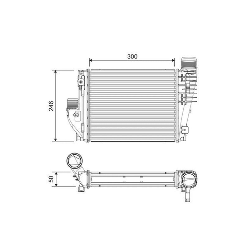 Valeo Intercooler (Charge Air Cooler) 818304