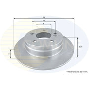 Comline 2 x Solid Rear Brake Discs ADC1665-x2
