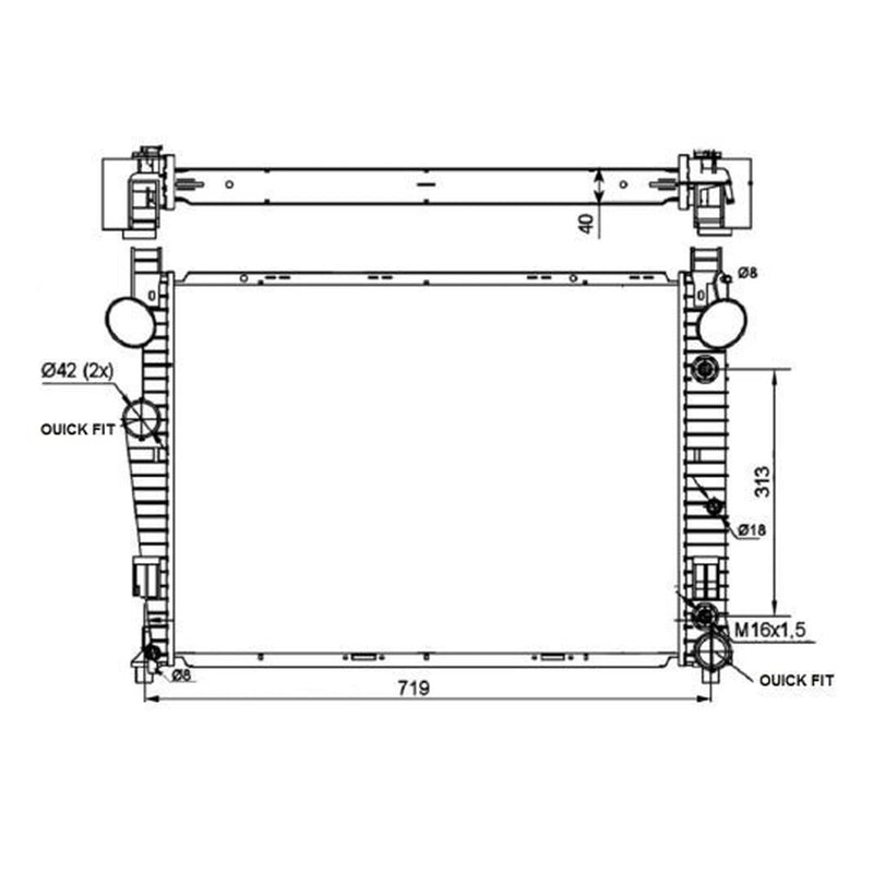 NRF Engine Radiator 53103