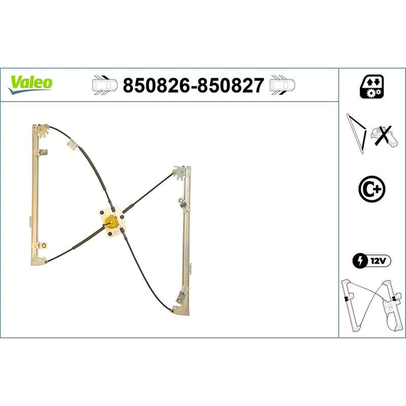 Valeo Electric Window Regulator Lifter Left Fron 850826