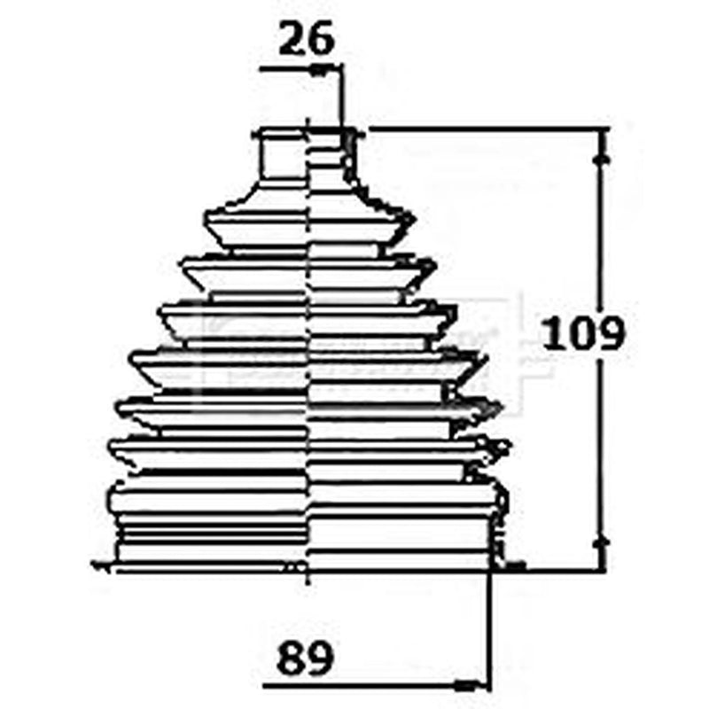 Borg & Beck Drive Shaft Bellow Kit Wheel Side Thermoplast BCB6150