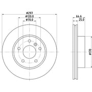Mintex 2 x Externally Vented Brake Discs MDC984 OE NTC8780