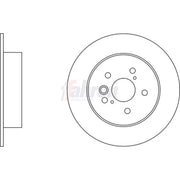 Fahren 2 x Solid Brake Discs fits Toyota Rav 4 1997-2005 1.8 2.0