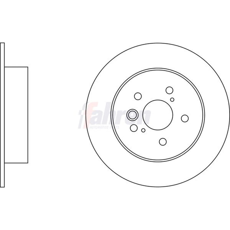Fahren 2 x Solid Brake Discs fits Toyota Rav 4 1997-2005 1.8 2.0