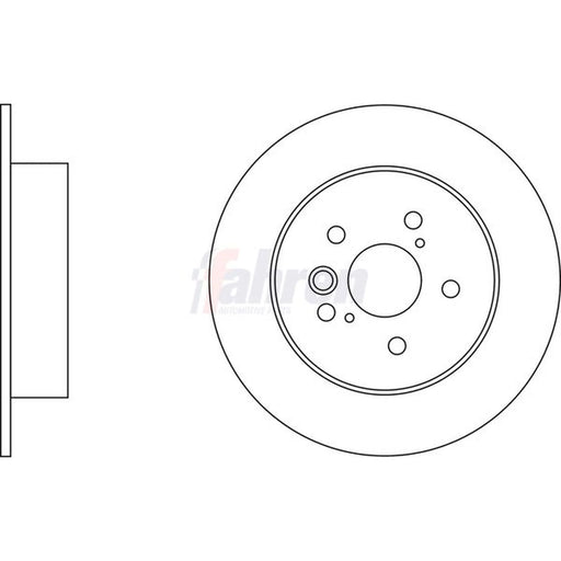 Fahren 2 x Solid Brake Discs fits Toyota Rav 4 1997-2005 1.8 2.0