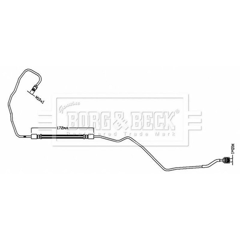 Borg & Beck Brake Hydraulic Hose Line outer BBH8795