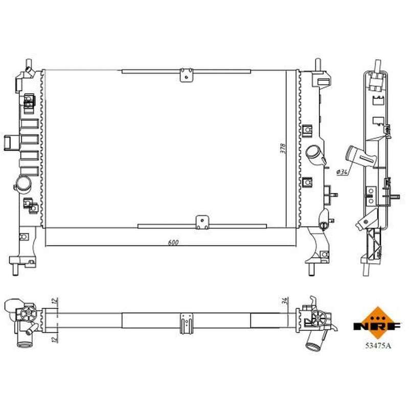 NRF Engine Radiator 53475A