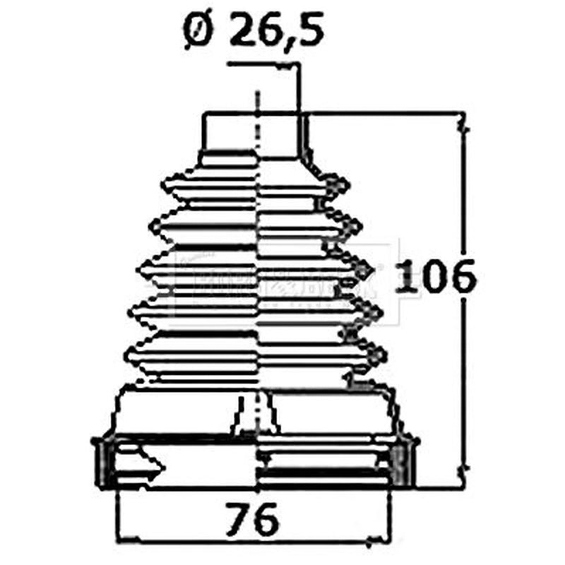 Borg & Beck Drive Shaft Bellow Kit transmission sided BCB6400