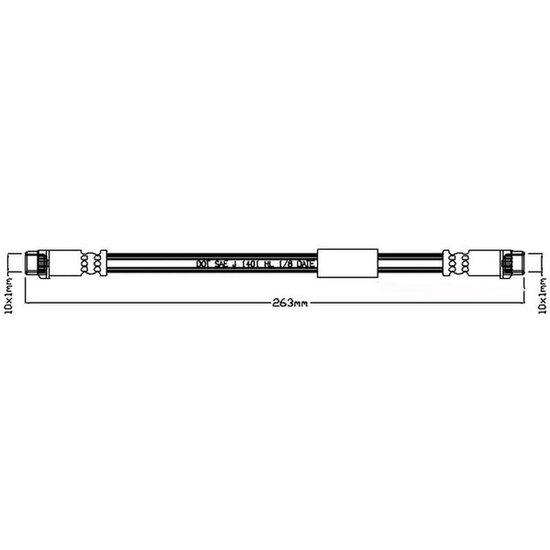 Abtex Brake Hydraulic Hose Line Right ABH1199
