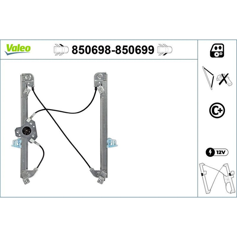 Valeo Electric Window Regulator Lifter Left Front 850698