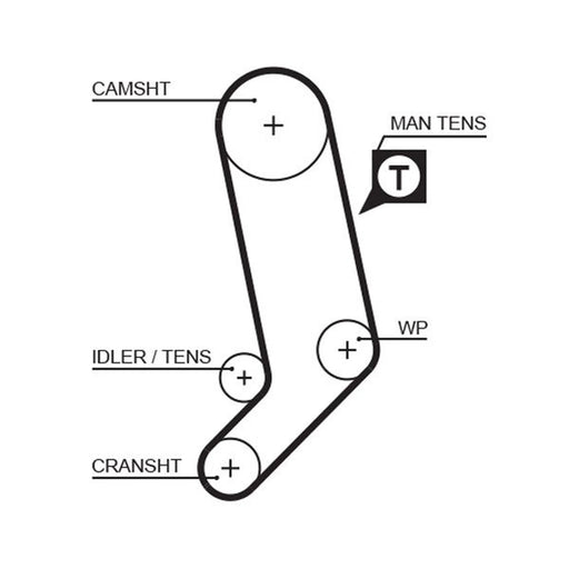 Gates Timing Belt Cambelt 122 Teeth 5323XS