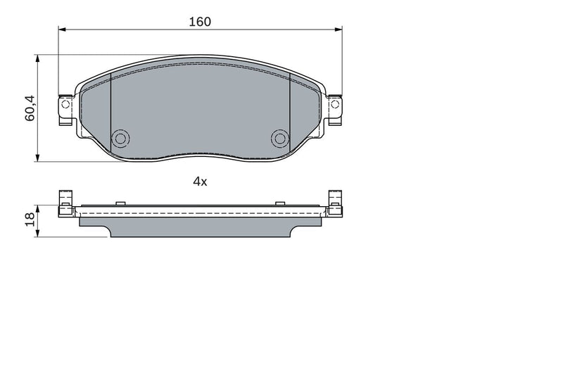 Bosch 0986494741 Brake Pad Set, disc brake