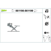 Valeo Electric Window Regulator Lifter Left Rear 861198
