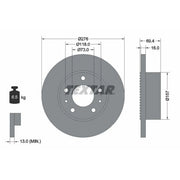 Textar 2 x Solid Rear Brake Discs 93104800-x2
