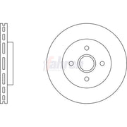 Fahren Front Brake Vented Discs & Pads fits Ford Fiesta VII 2018 on 1.5