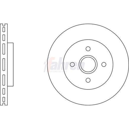 Fahren Front Brake Vented Discs & Pads fits Ford Fiesta VII 2018 on 1.5