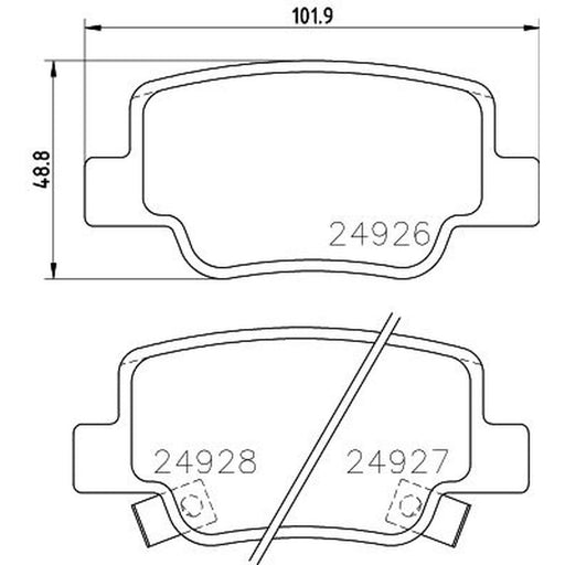 DON Rear Brake Pad Set PCP1362