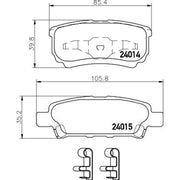 DON Rear Brake Pad Set PCP1104