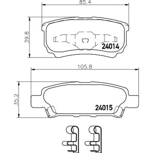 Mintex Rear Brake Pad Set MDB2612