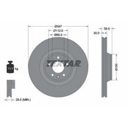Textar 2 x Front Brake Discs 92132405-x2