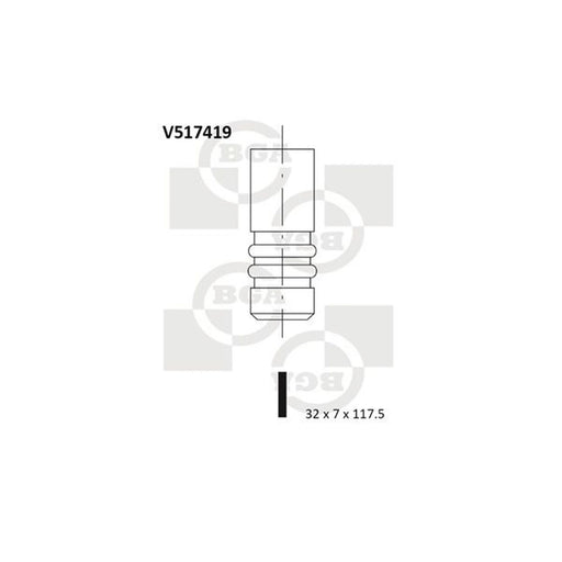 BGA Engine Intake Valve 32mm Head V517419