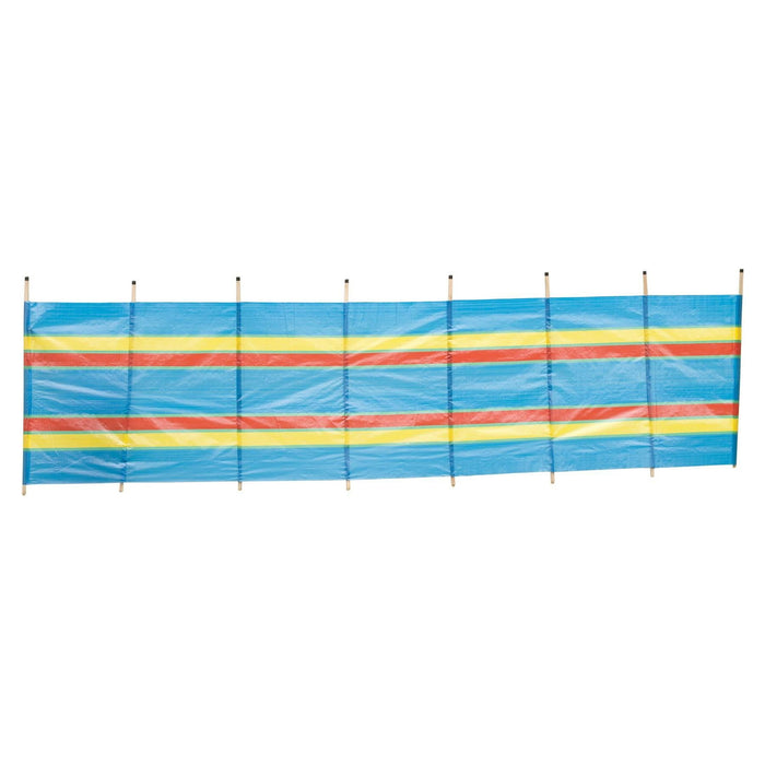 8 Pole Multicoloured Polythene Windbreak 1446 - Quest - Van Life Living