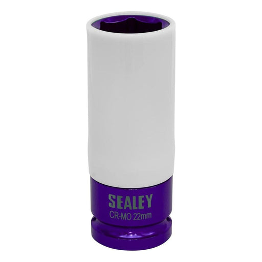 Sealey Alloy Wheel Impact Socket 22mm 1/2"Sq Drive SX03022 Sealey  - Town Parts