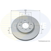 Comline 2 x Vented Front Brake Discs ADC0931V