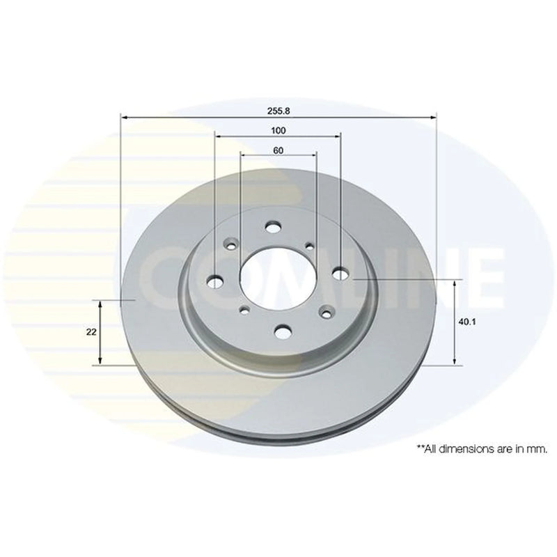 Comline 2 x Vented Front Brake Discs ADC0931V